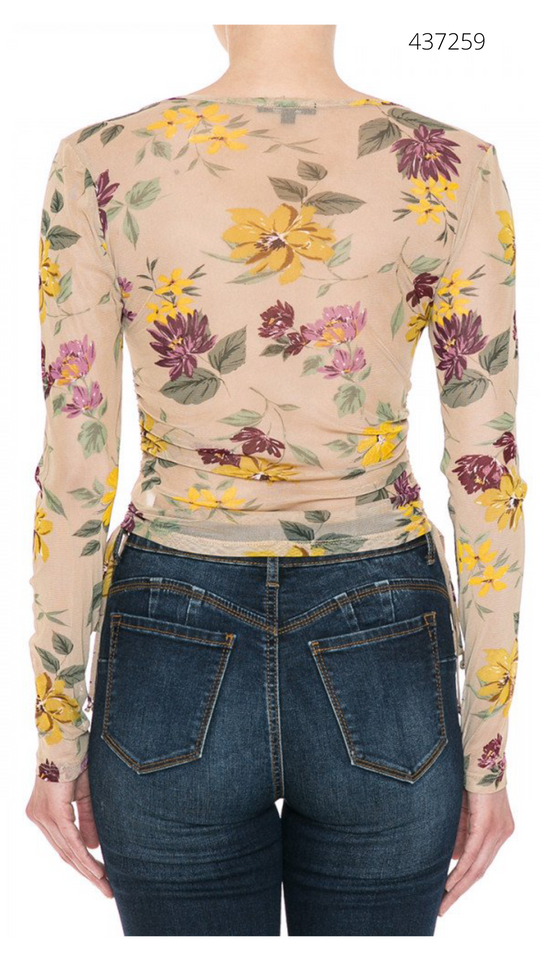 blusa manga larga con estampado