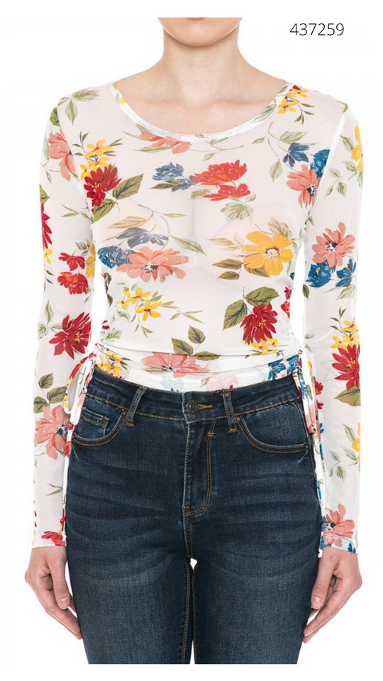 blusa manga larga con estampado