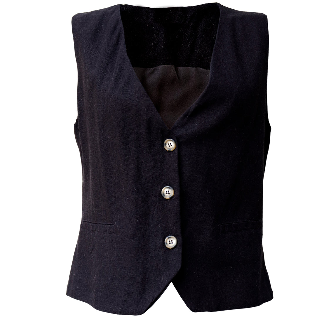 Chaleco Casual Elegante para Mujer con Botones Frontales