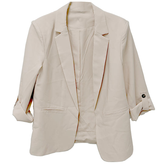 Blazer Para Mujer - Con Mangas 3/4 Y Solapa Clásica