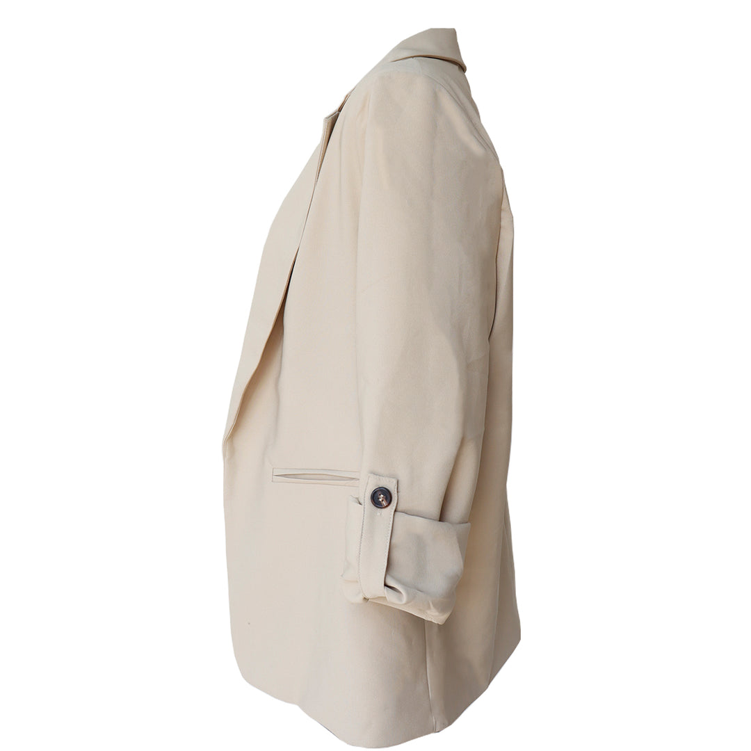 Blazer Para Mujer - Con Mangas 3/4 Y Solapa Clásica