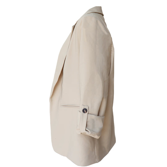 Blazer Para Mujer - Con Mangas 3/4 Y Solapa Clásica
