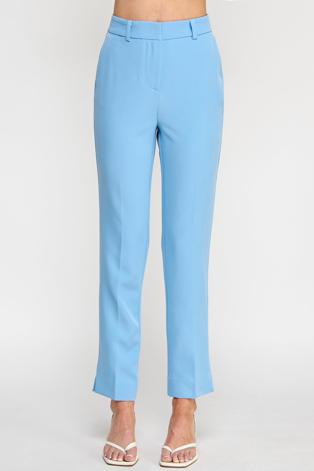 Pantalon Formal Tipo Slim Sin Botones