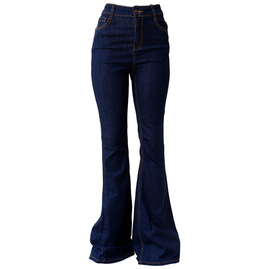 Pantalón de Mezclilla Acampanado para Mujer Tiro Alto