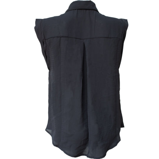 Blusa sin Mangas de Mujer con Cuello Camisero