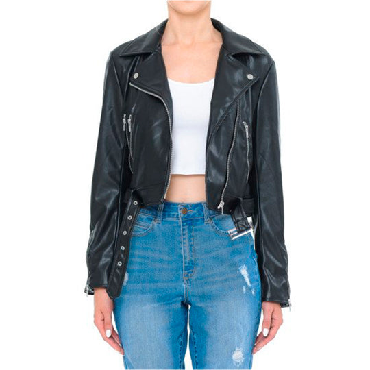 Chamarra de Moda Estilo Biker para Mujer