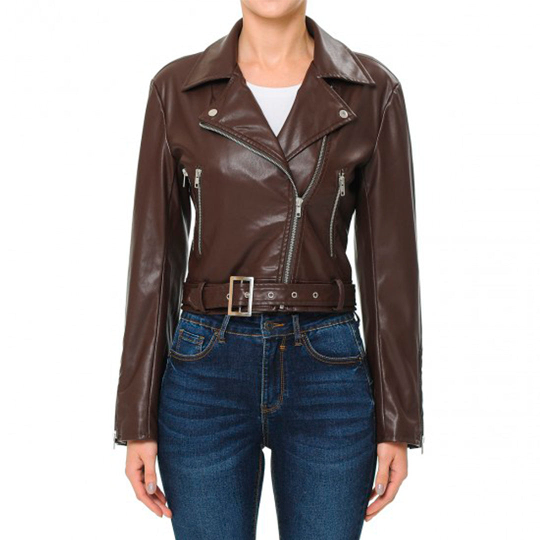 Chamarra de Moda Estilo Biker para Mujer