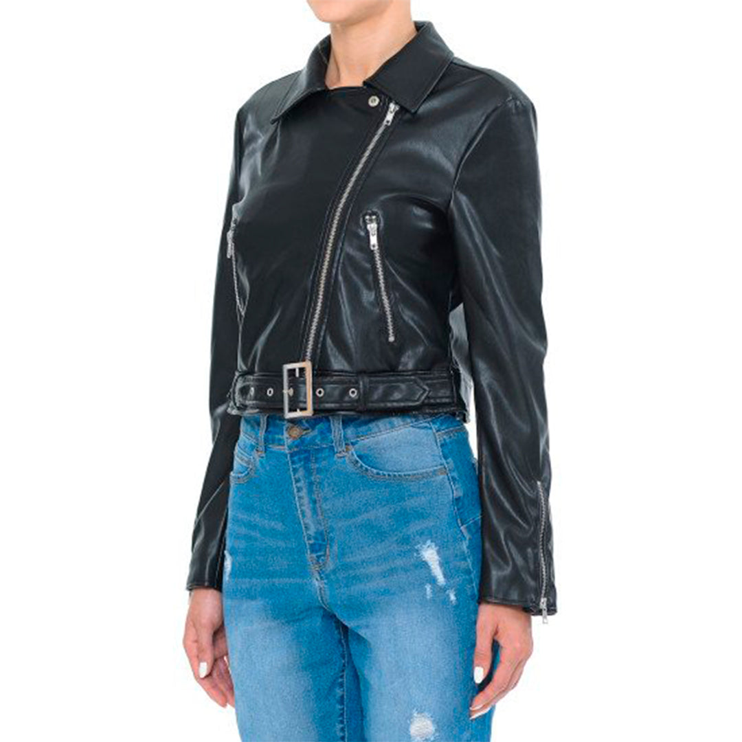 Chamarra de Moda Estilo Biker para Mujer