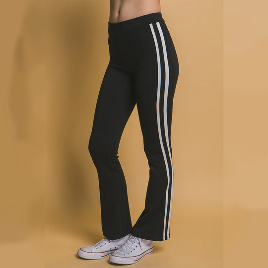Leggings Cómodos Deportivos con Rayas Laterales