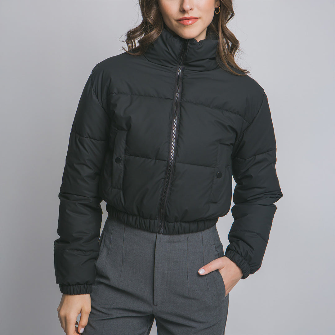 Chaqueta Acolchada Crop para Mujer