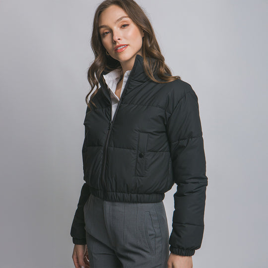 Chaqueta Acolchada Crop para Mujer