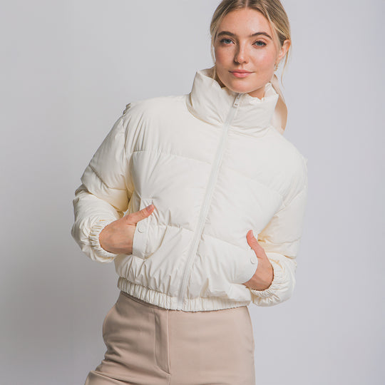 Chaqueta Acolchada Crop para Mujer
