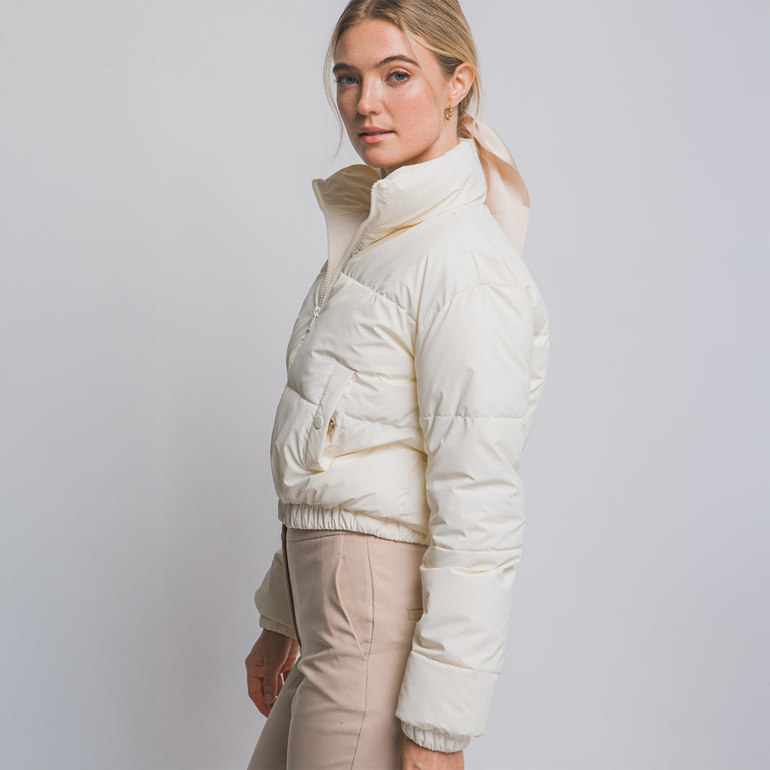 Chaqueta Acolchada Crop para Mujer