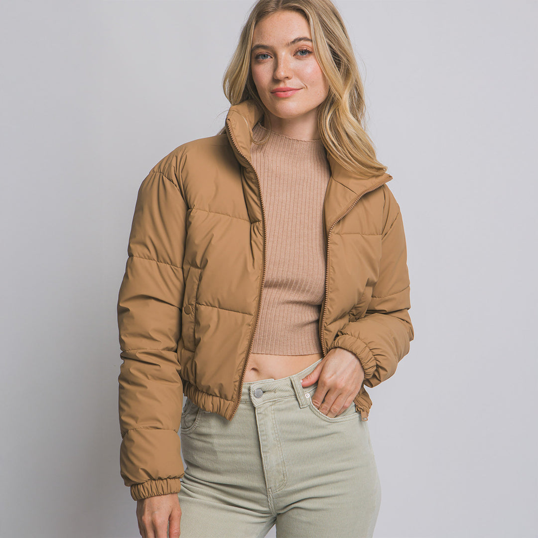 Chaqueta Acolchada Crop para Mujer
