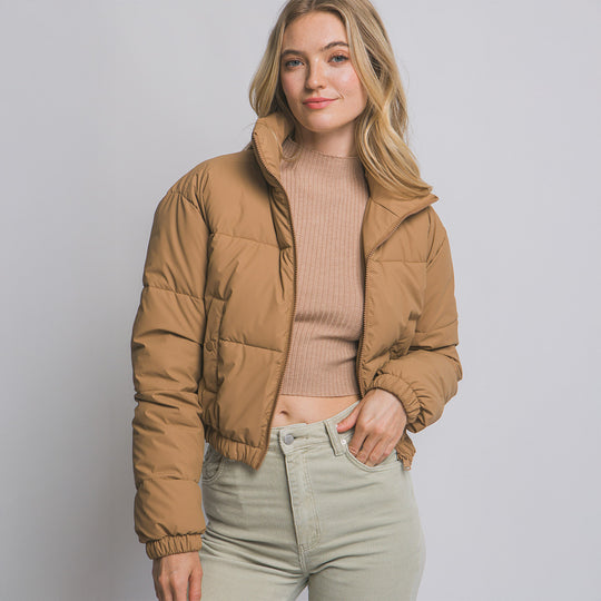 Chaqueta Acolchada Crop para Mujer