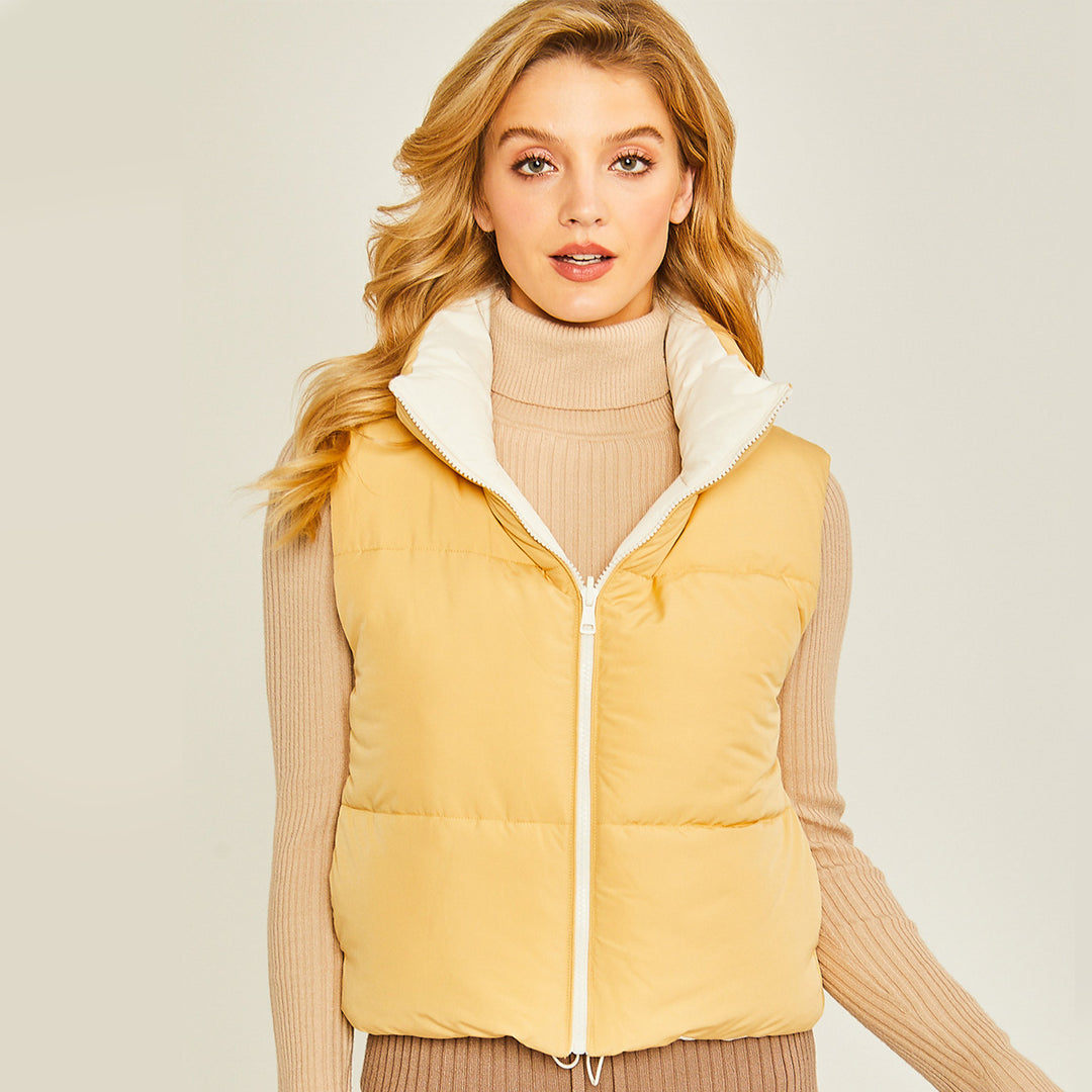 Chaleco Acolchado Reversible con Bolsillos