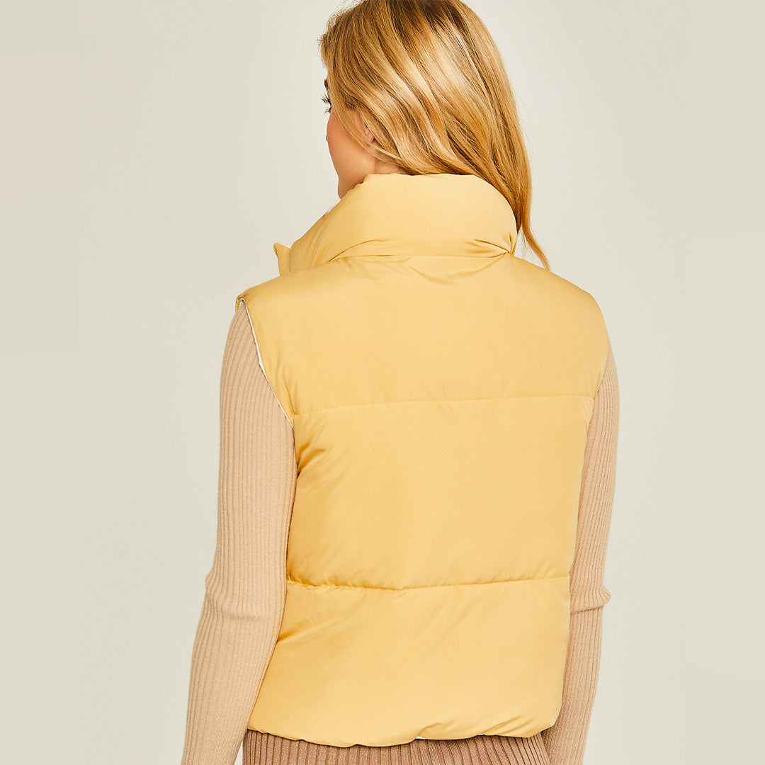 Chaleco Acolchado Reversible con Bolsillos