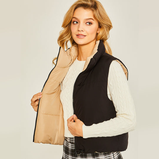 Chaleco Acolchado Reversible con Bolsillos