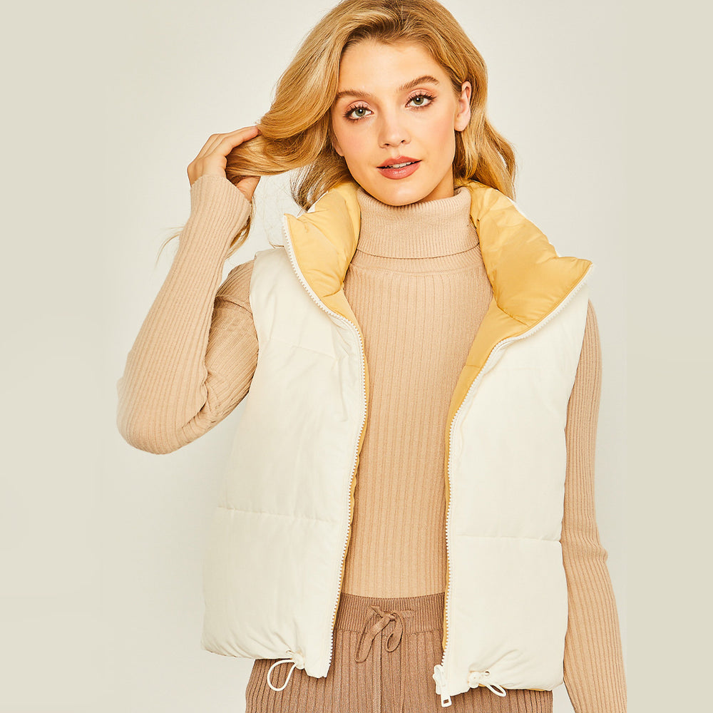 Chaleco Acolchado Reversible con Bolsillos