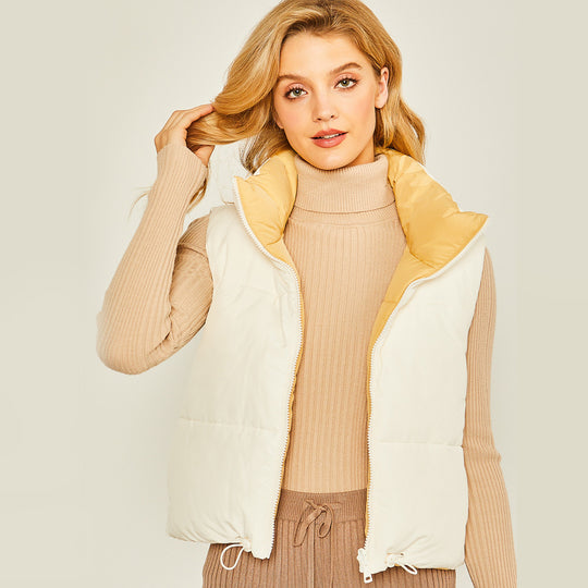 Chaleco Acolchado Reversible con Bolsillos