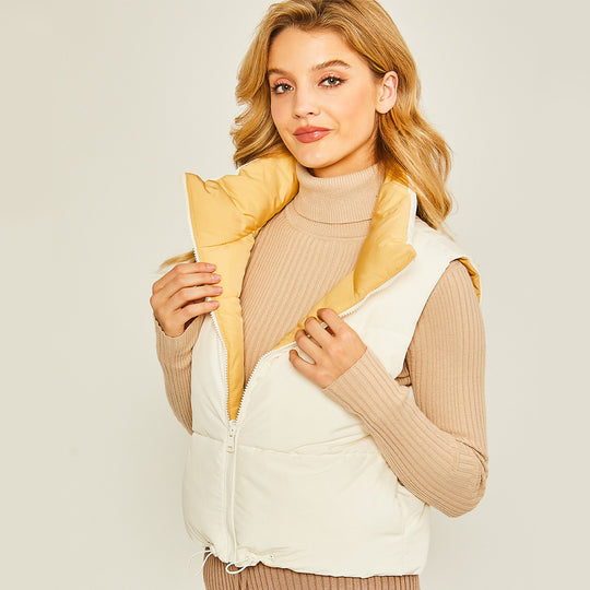 Chaleco Acolchado Reversible con Bolsillos