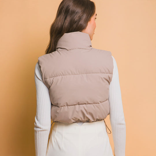 Chaleco Acolchado con Ajuste en Cintura