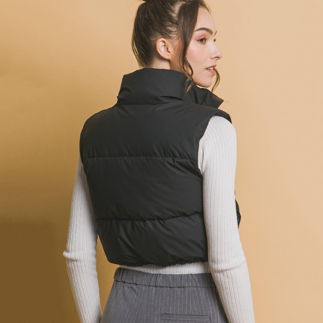 Chaleco Acolchado con Ajuste en Cintura