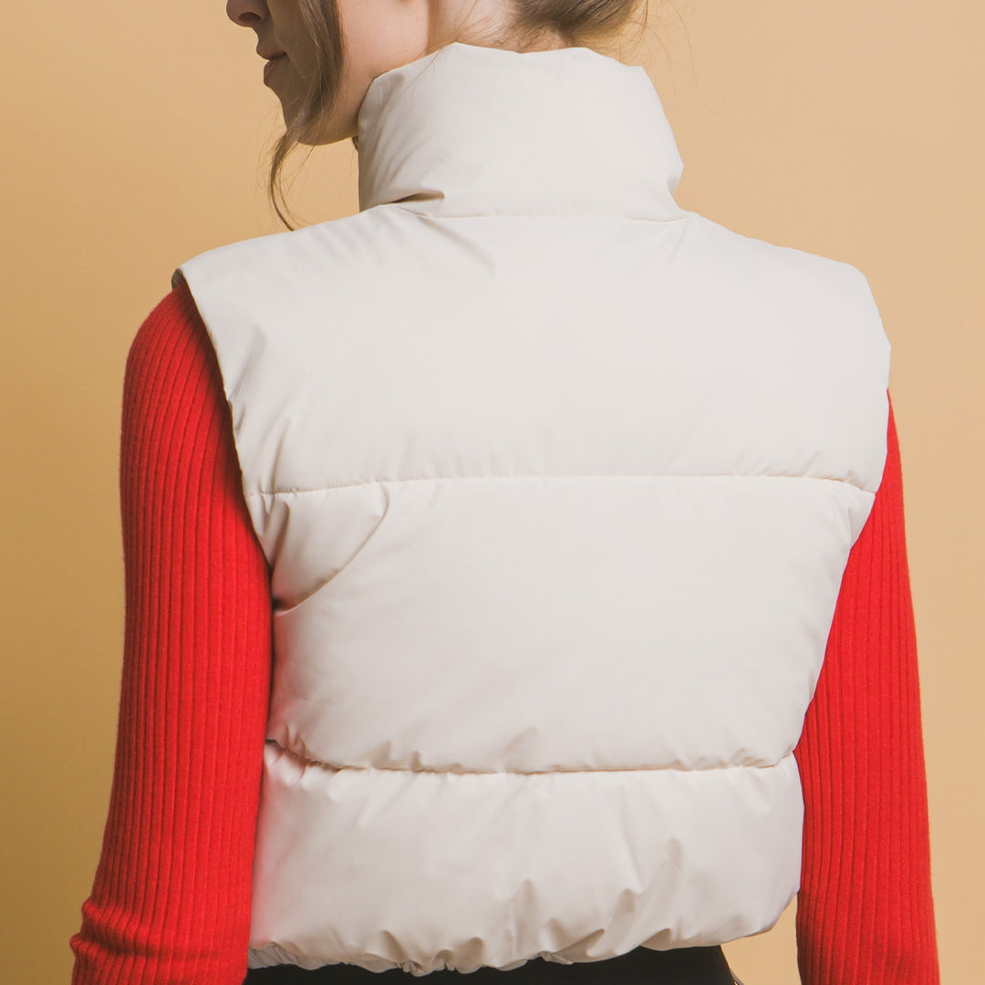 Chaleco Acolchado con Ajuste en Cintura