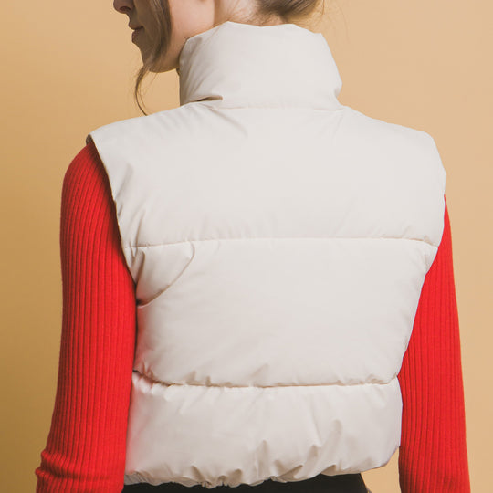 Chaleco Acolchado con Ajuste en Cintura