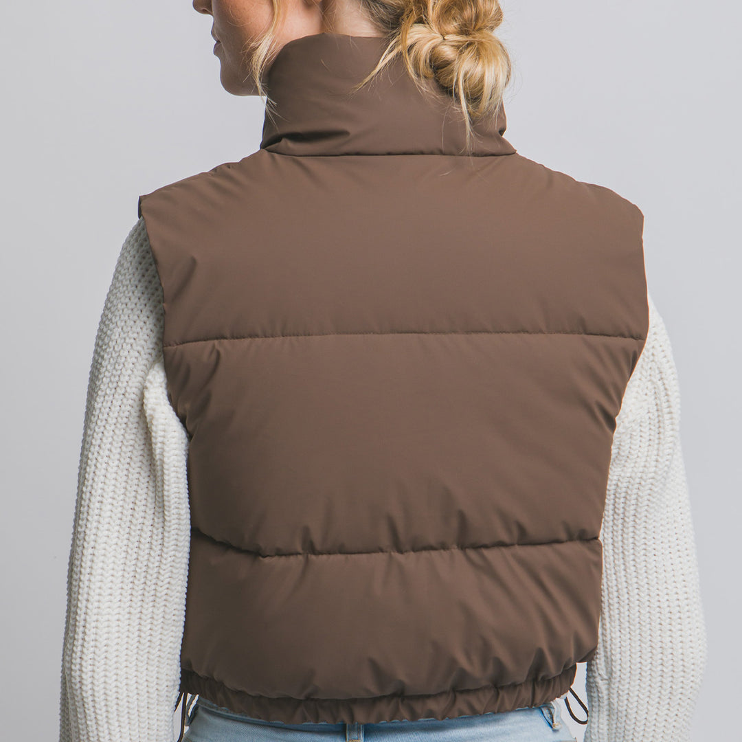Chaleco Acolchado con Ajuste en Cintura