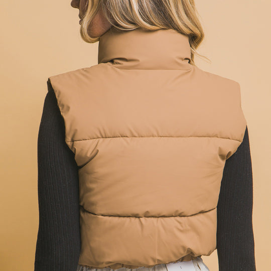 Chaleco Acolchado con Ajuste en Cintura