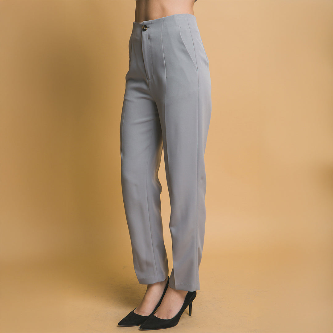 Pantalón de Vestir Mujer - Corte Recto y Tiro Alto