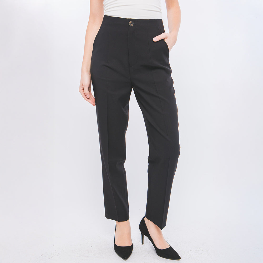 Pantalón de Vestir Mujer - Corte Recto y Tiro Alto