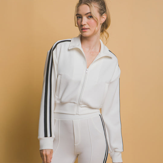 Chaqueta Deportiva con Rayas Laterales