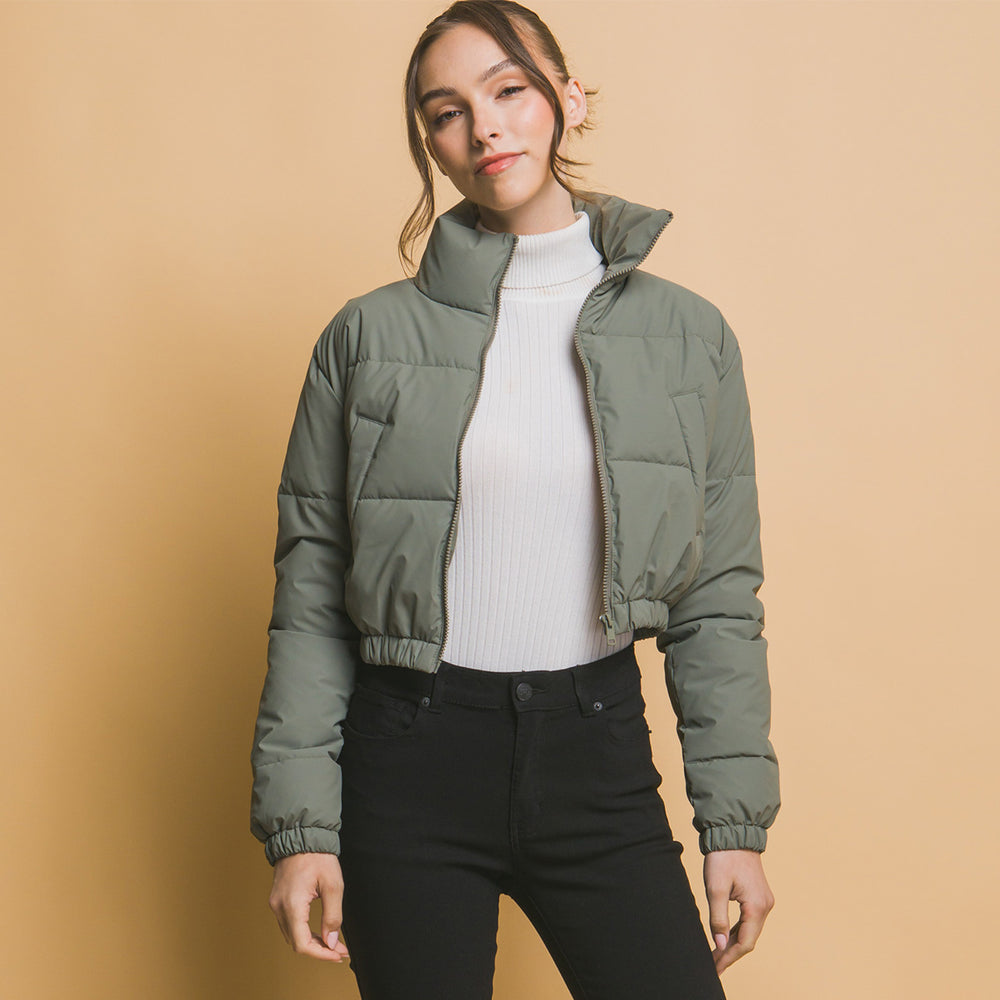Chaqueta Puffer con Cierre para Mujer