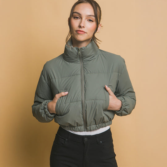 Chaqueta Puffer con Cierre para Mujer