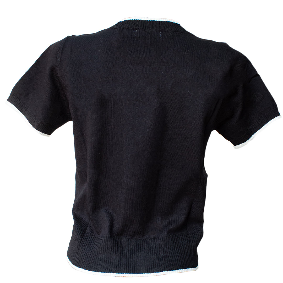Blusa de Punto -con Flores Bordadas