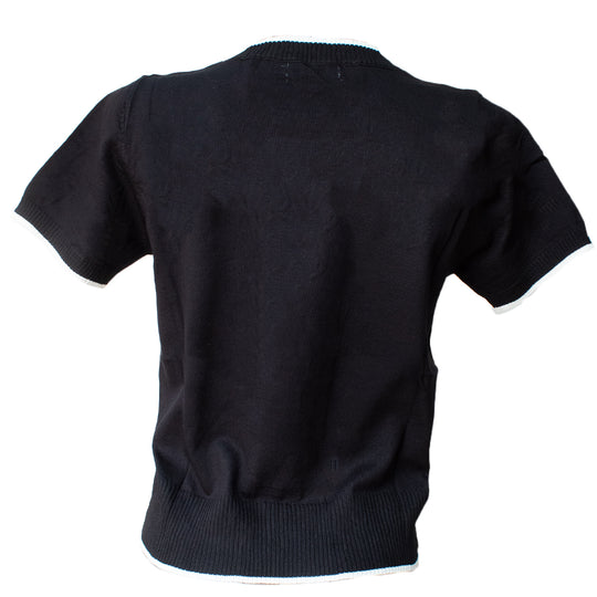 Blusa de Punto -con Flores Bordadas