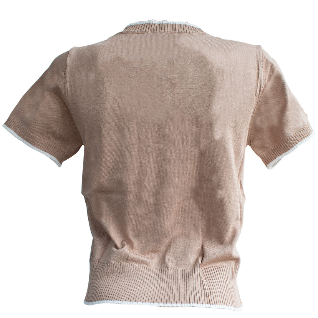 Blusa de Punto -con Flores Bordadas