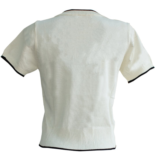 Blusa de Punto -con Flores Bordadas