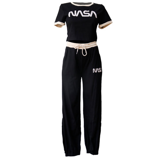 Conjunto Deportivo NASA para Mujer - Top y Pantalon Jogger