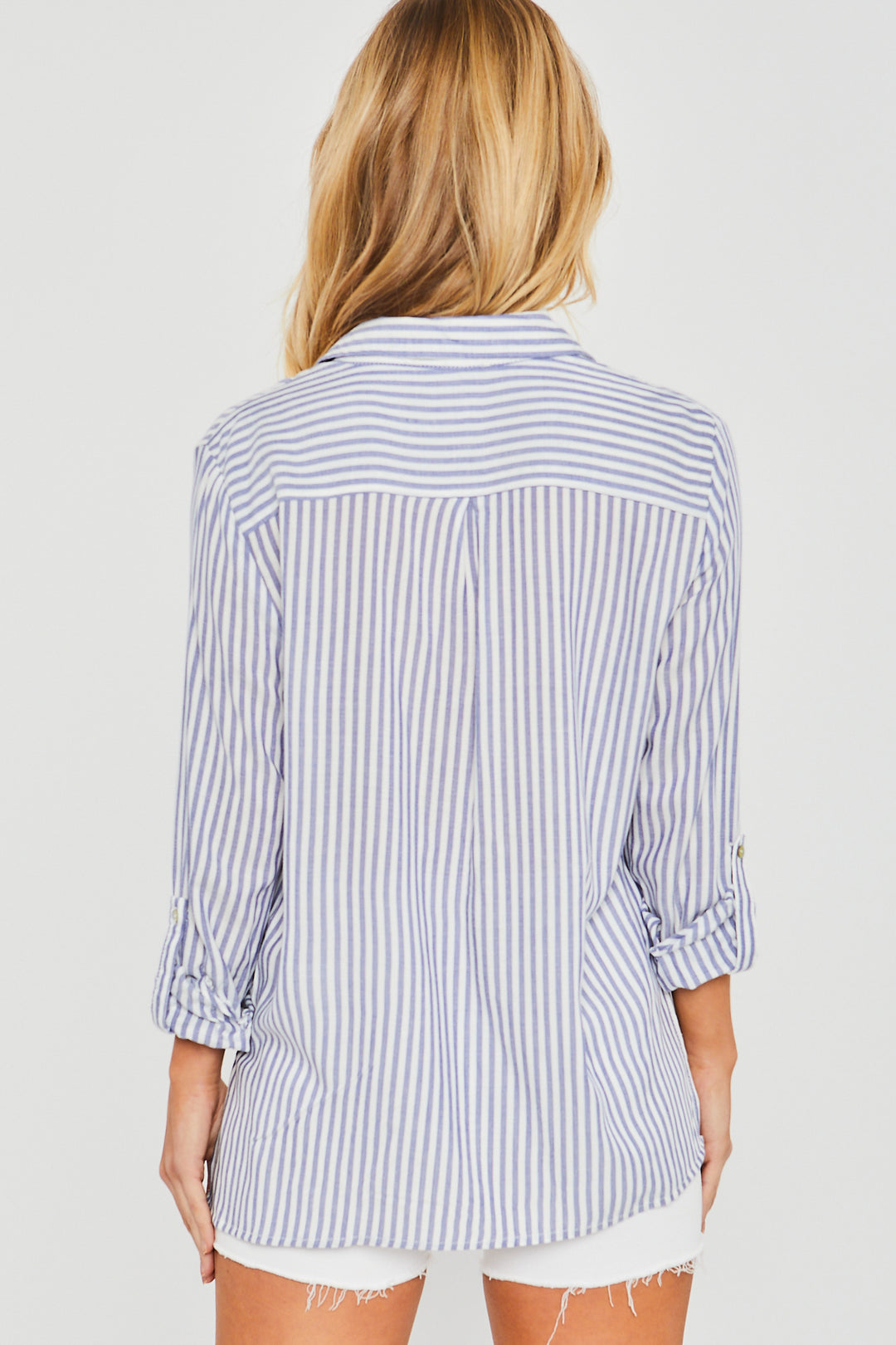 Blusa de Lino a Rayas – Estilo Oversize Relajado Para Mujer