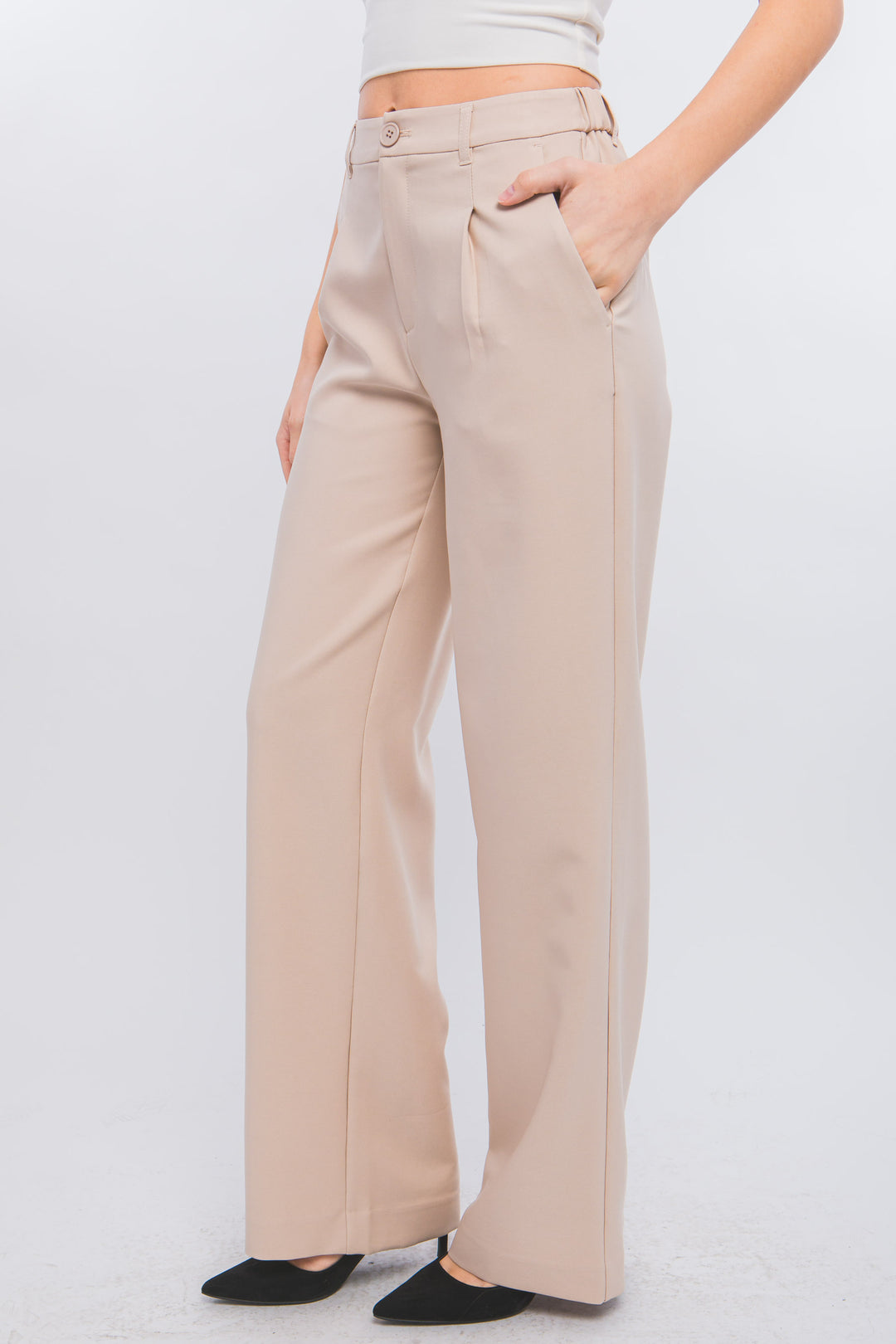 Pantalones Rectos con Dos Bolsillos