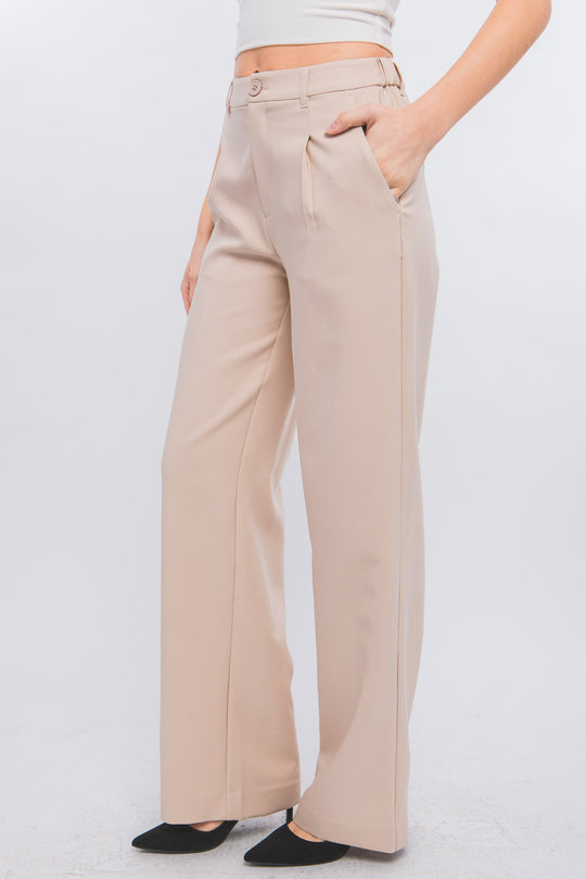 Pantalones Rectos con Dos Bolsillos