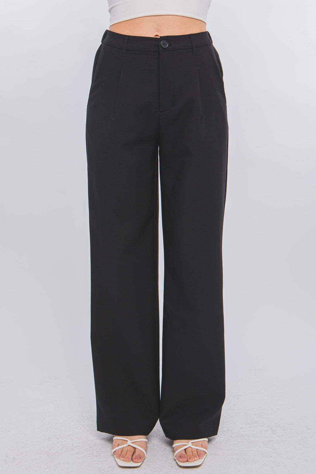 Pantalones Rectos con Dos Bolsillos