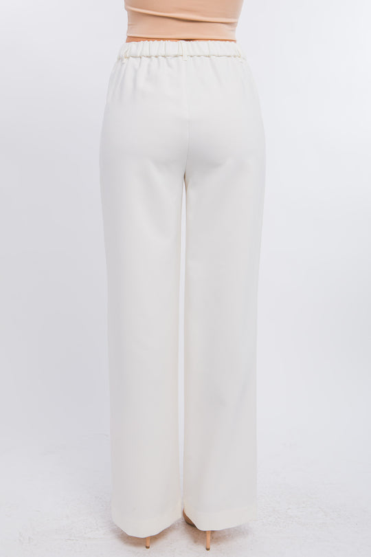 Pantalones Rectos con Dos Bolsillos