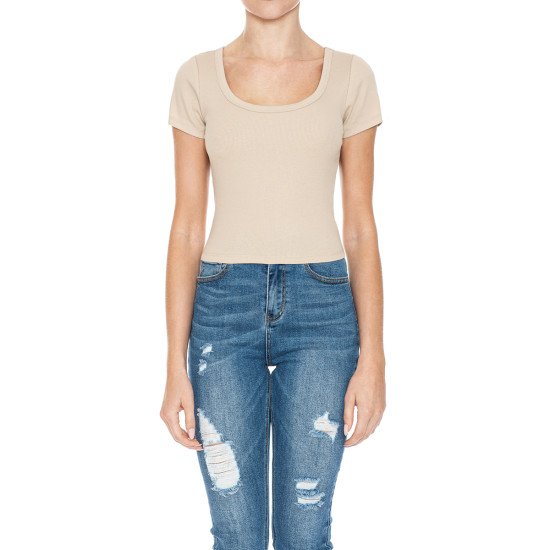 Blusa Tipo Slim Cuello Redondo