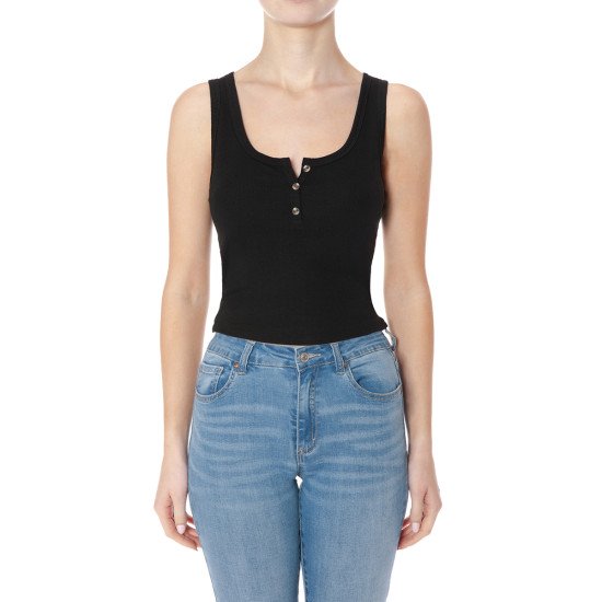 Blusa Tipo Henley de Tirantes
