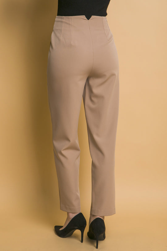 Pantalón "Camelia" de Talle Alto – Diseño Estructurado con Pinzas Definidas