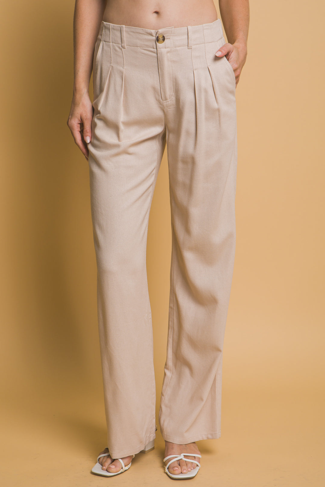 Pantalon Recto Con Bolsos